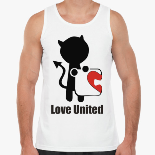 Майка с принтом  Love United
