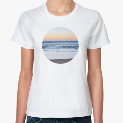 Классическая футболка Закат Море Лето