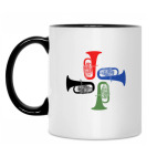 Кружка двухцветная