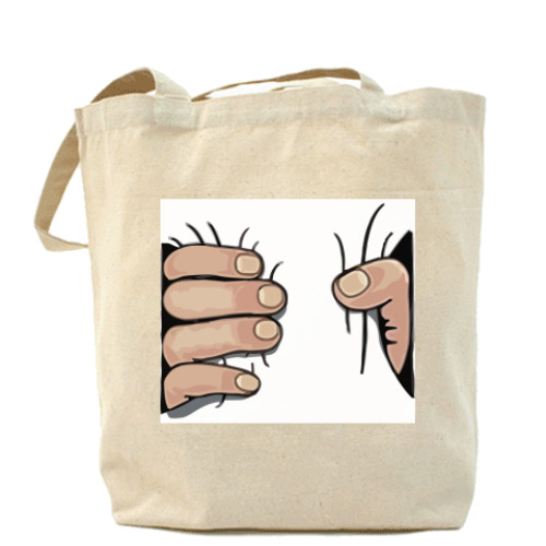 Сумка шоппер с принтом Hand