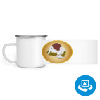 Кружка металлическая белая (круговая запечатка)