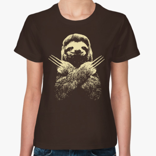 Женская футболка Ленивец