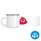 Кружка металлическая белая (круговая запечатка)