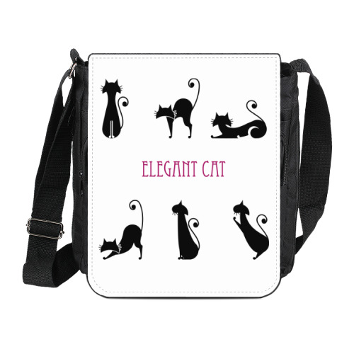 Сумка на плечо (мини-планшет) Элегантные кошки