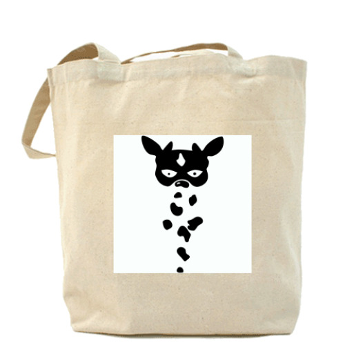 Сумка шоппер с принтом Корова