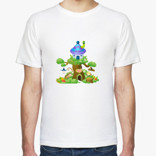 Футболка с принтом Сказочный дом