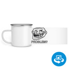 Кружка металлическая белая (круговая запечатка)