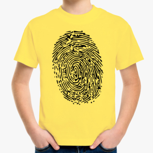 Детская футболка с принтом Отпечаток пальца
