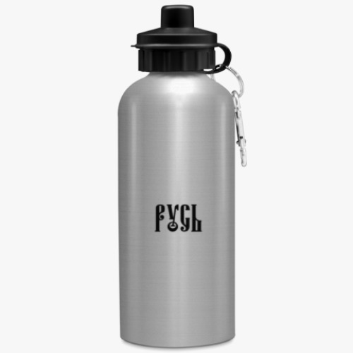 Бутылка с карабином (500 мл) с принтом Звезда Руси (Сварогов Квадрат)