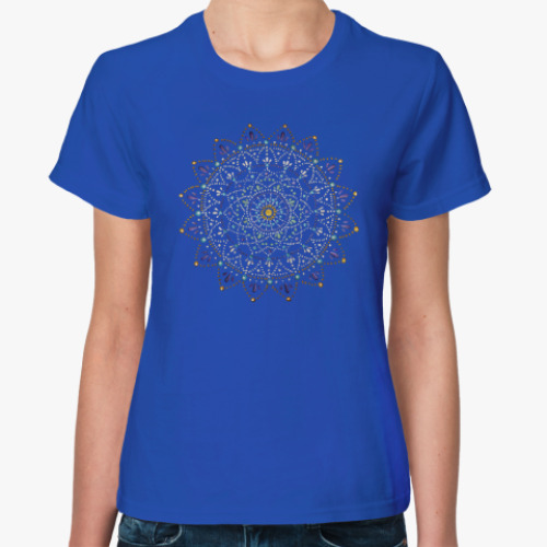 Женская футболка с принтом мандала
