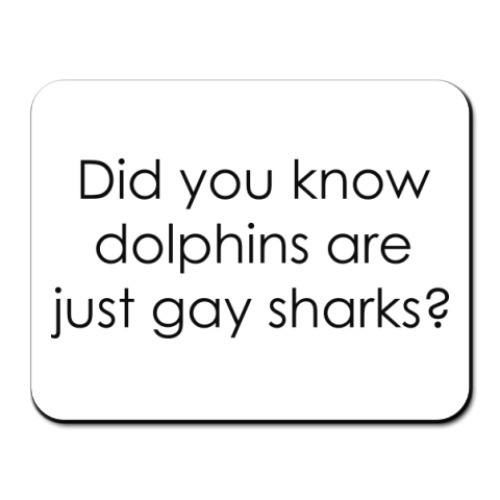 Коврик для мыши с принтом  Dolphins