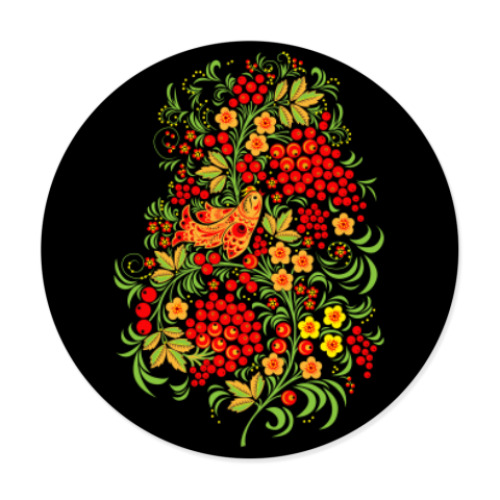 Виниловые наклейки с принтом Русская роспись хохлома