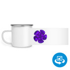 Кружка металлическая белая (круговая запечатка)