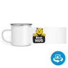 Кружка металлическая белая (круговая запечатка)