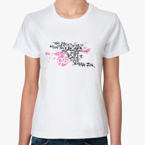 Классическая футболка с принтом Дизайн