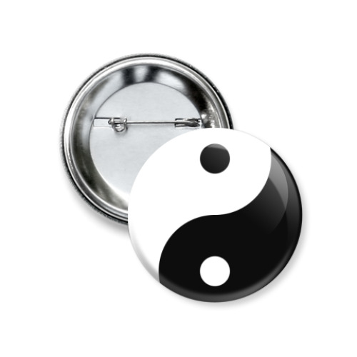 Значок 37мм Инь-Янь