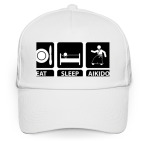 Кепка / бейсболка, белая (печать) Айкидо!