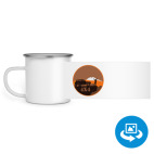 Кружка металлическая белая (круговая запечатка)