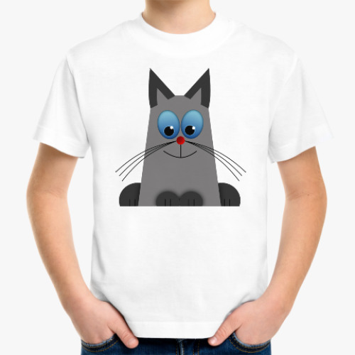 Детская футболка Голубоглазый котик