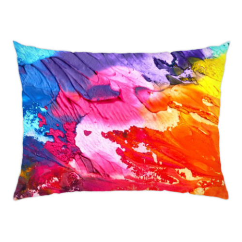 Подушка с принтом Яркие краски