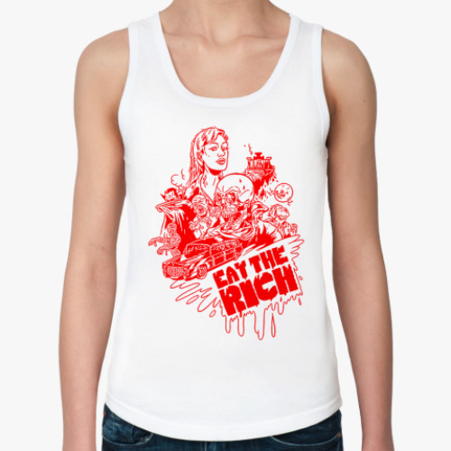 Женская майка с принтом EAT RICH