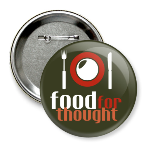 Значок 75мм с принтом  food