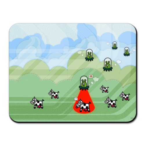 Коврик для мыши с принтом Коровки