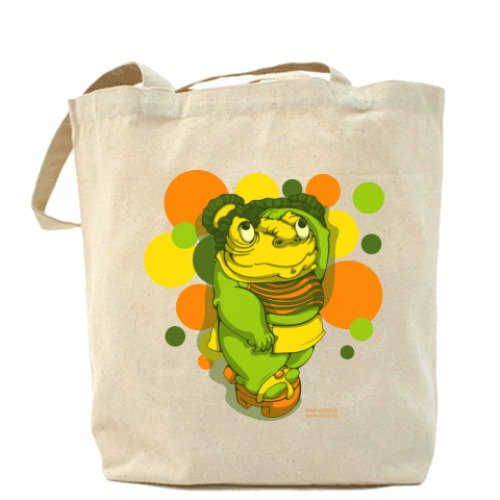 Сумка шоппер с принтом Лягушка