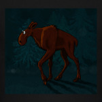 Забавный лось