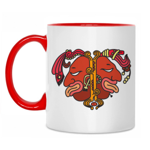 Кружка с принтом 'Сердце майя'
