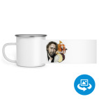 Кружка металлическая белая (круговая запечатка)