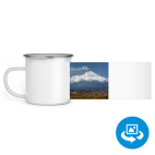 Кружка металлическая белая (круговая запечатка)