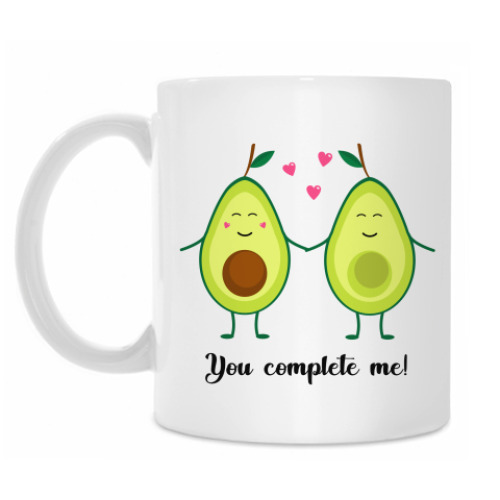 Кружка с принтом авокадо
