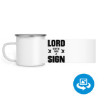 Кружка металлическая белая (круговая запечатка)