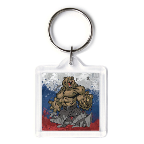 Брелок с принтом 'Russian bear'