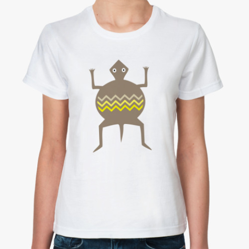 Классическая футболка с принтом  Рептилия