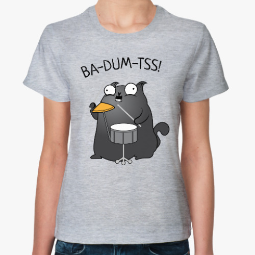 Женская футболка Кот Ba-Dum-Tss!
