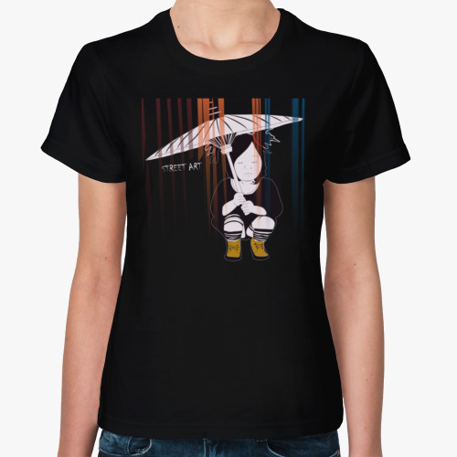 Женская футболка с принтом Street art