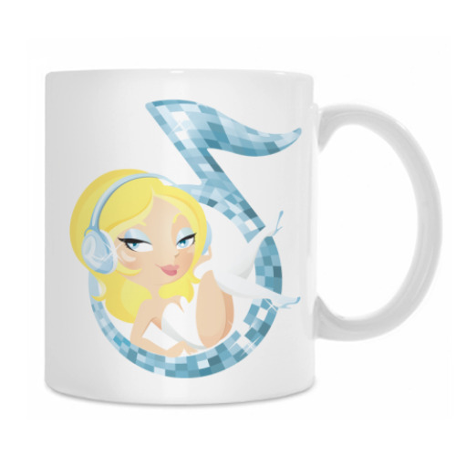 Кружка с принтом ''Music Girl 2''