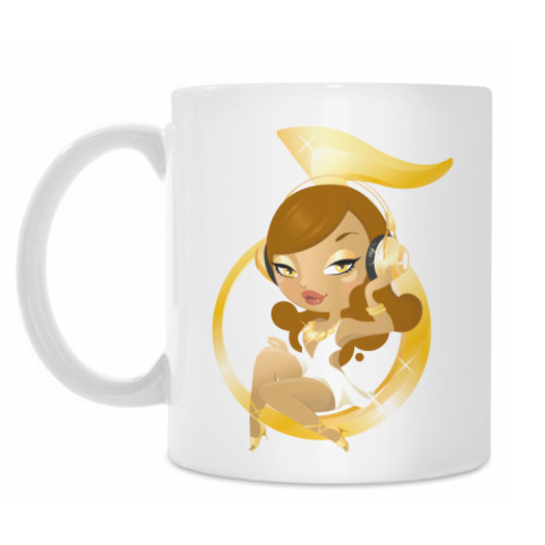 Кружка с принтом ''Music Girl 2''