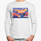 Дом, олень и горы