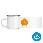 Кружка металлическая белая (круговая запечатка)