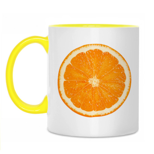 Кружка с принтом 'Апельсинка'