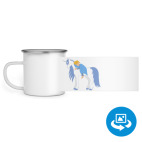 Кружка металлическая белая (круговая запечатка)