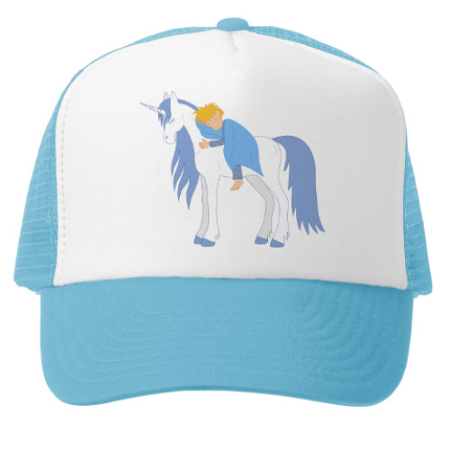 Кепка-тракер с принтом Спящий малыш на единороге