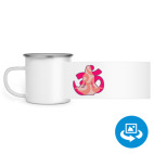 Кружка металлическая белая (круговая запечатка)