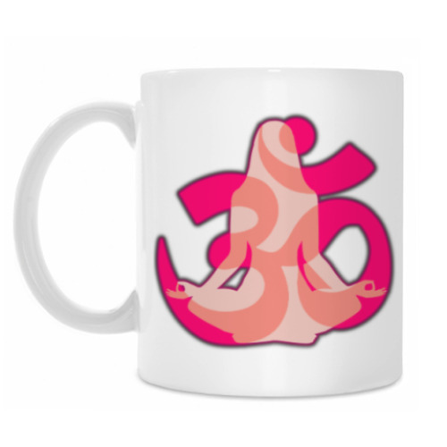 Кружка с принтом Парная йога с Ом