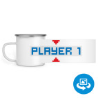 Кружка металлическая белая (круговая запечатка)