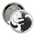 Черный и белый кот инь-ян