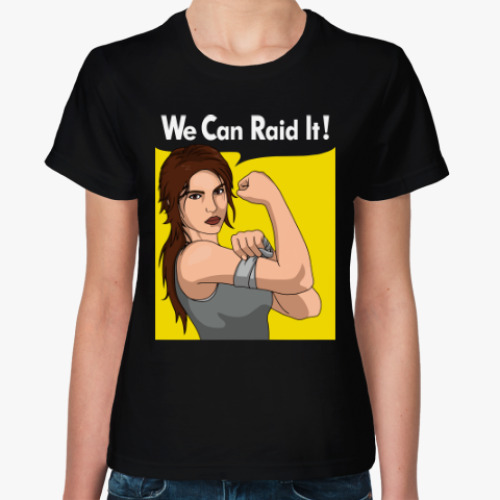 Женская футболка с принтом Лара Крофт